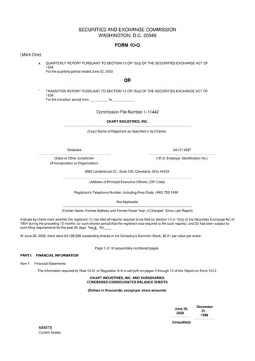 Thumbnail Chart Industries 10-Q Quarterly Report FY 