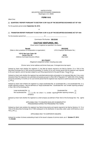 Thumbnail Actinium Pharmaceuticals 10-Q Quarterly Report FY 