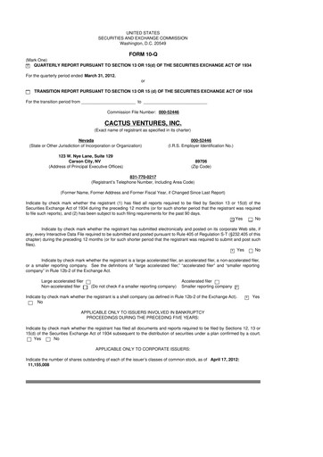Thumbnail Actinium Pharmaceuticals 10-Q Quarterly Report FY2012 