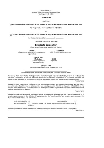 Miniature CleanSpark 10-Q Rapport trimestriel 2014 