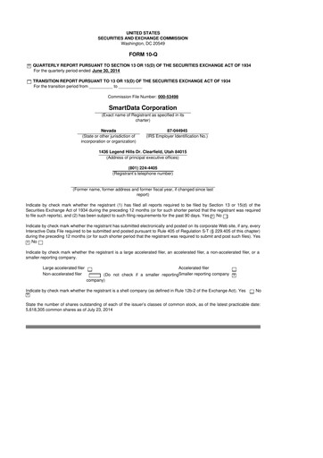 Miniature CleanSpark 10-Q Rapport trimestriel 2014 