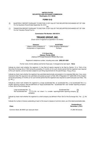 Miniature Scienture Holdings 10-Q Rapport trimestriel 2015 