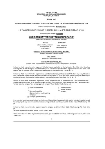Vorschaubild American Battery Technology Company 10-Q Quartalsbericht  