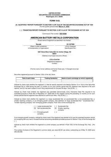 Vorschaubild American Battery Technology Company 10-Q Quartalsbericht 2020 