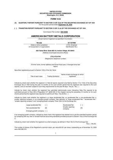 Vorschaubild American Battery Technology Company 10-Q Quartalsbericht  