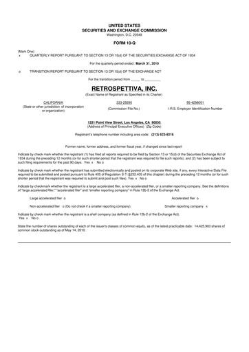 Thumbnail Outdoor Holding Company
 10-Q Quarterly Report FY 