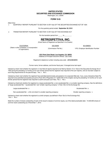 Thumbnail Outdoor Holding Company
 10-Q Quarterly Report FY 