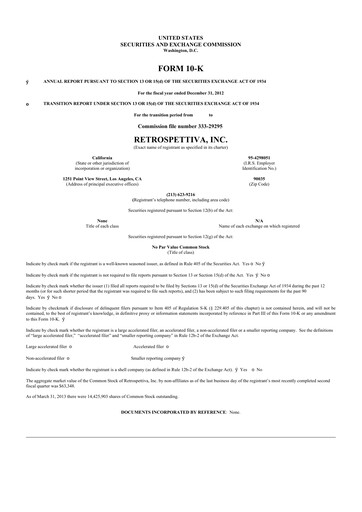 Miniature Outdoor Holding Company
 10-K Rapport annuel 