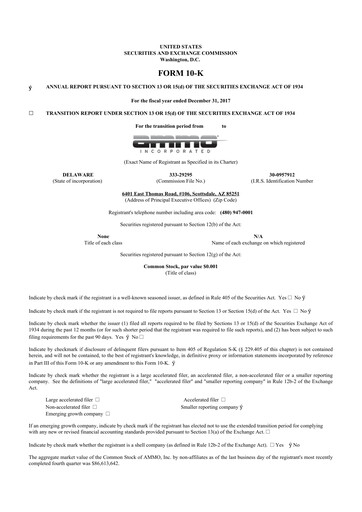 Miniature Outdoor Holding Company
 10-K Rapport annuel 2017