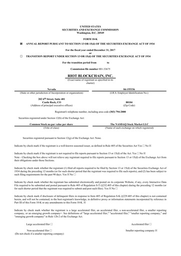 Vorschaubild Riot Platforms 10-K Jahresbericht 2017