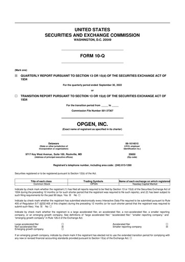 Thumbnail OpGen
 10-Q Quarterly Report FY2022 