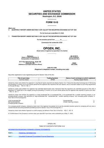 Thumbnail OpGen
 10-Q Quarterly Report FY2023 