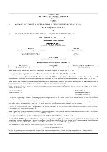 Vorschaubild Pro-Dex 10-K Jahresbericht 2023