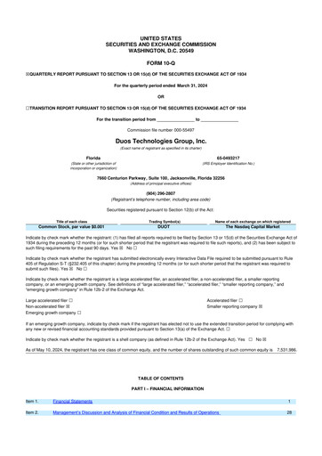 Vorschaubild Duos Technologies Group 10-Q Quartalsbericht 2024 