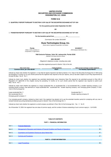Vorschaubild Duos Technologies Group 10-Q Quartalsbericht 2024 