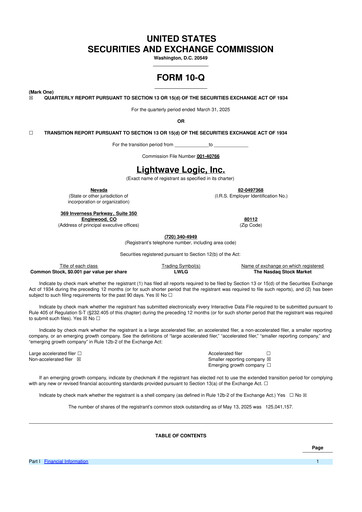 Thumbnail Lightwave Logic 10-Q Quarterly Report FY2025 
