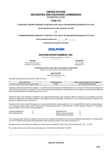 Thumbnail Dolphin Entertainment
 10-Q Quarterly Report FY2025 