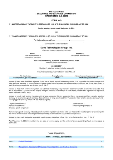 Vorschaubild Duos Technologies Group 10-Q Quartalsbericht 2025 