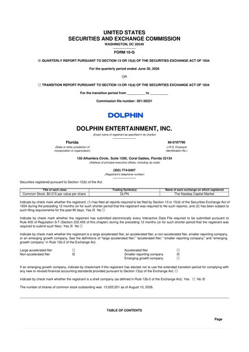 Thumbnail Dolphin Entertainment
 10-Q Quarterly Report FY2026 