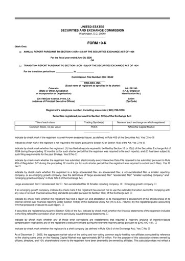 Thumbnail Pro-Dex 10-K Annual Report 2026