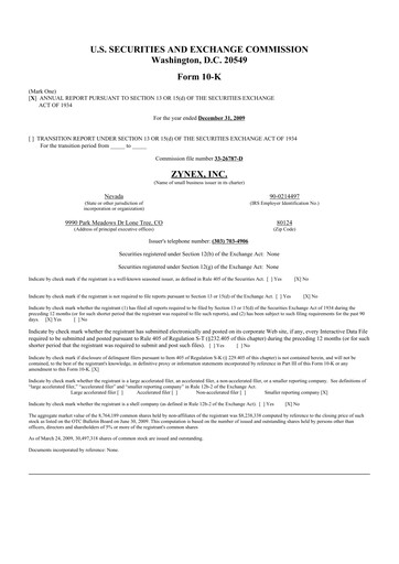 Thumbnail Zynex 10-K Annual Report 