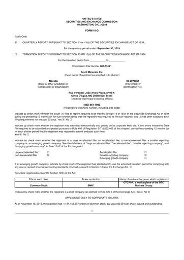 Thumbnail Atlas Lithium 10-Q Quarterly Report FY2019 