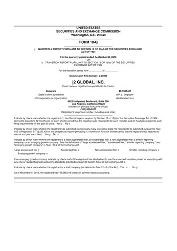 Thumbnail Ziff Davis 10-Q Quarterly Report FY2018 