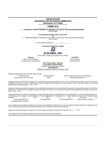 Thumbnail Ziff Davis 10-Q Quarterly Report FY2021 