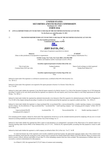 Thumbnail Ziff Davis 10-K Annual Report 2021