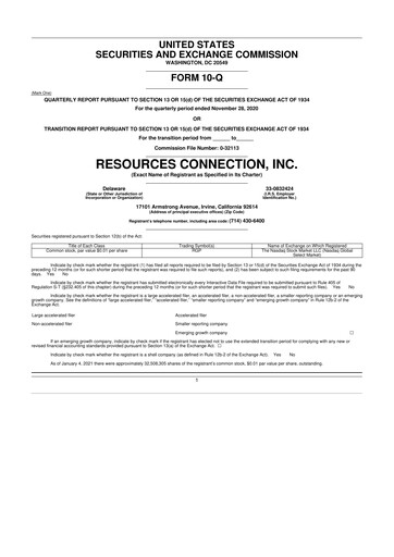 Thumbnail RGP (Resources Connection) 10-Q Quarterly Report FY2021 
