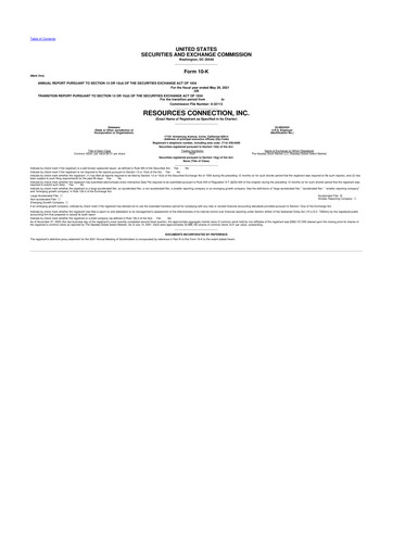 Thumbnail RGP (Resources Connection) 10-K Annual Report 2021