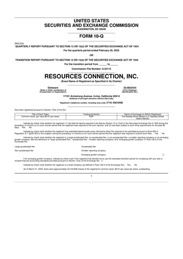 Thumbnail RGP (Resources Connection) 10-Q Quarterly Report FY2022 