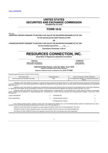 Thumbnail RGP (Resources Connection) 10-Q Quarterly Report FY2025 