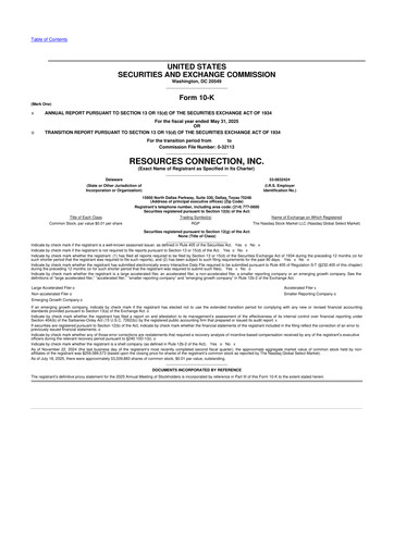 Thumbnail RGP (Resources Connection) 10-K Annual Report 2025