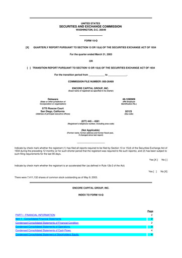 Vorschaubild Encore Capital Group 10-Q Quartalsbericht  