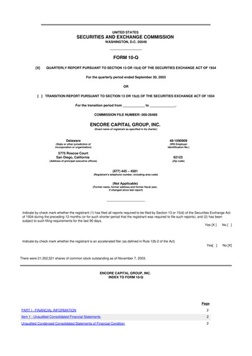 Vorschaubild Encore Capital Group 10-Q Quartalsbericht  