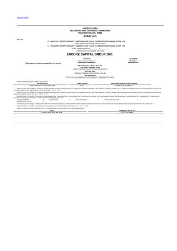 Vorschaubild Encore Capital Group 10-Q Quartalsbericht 2021 