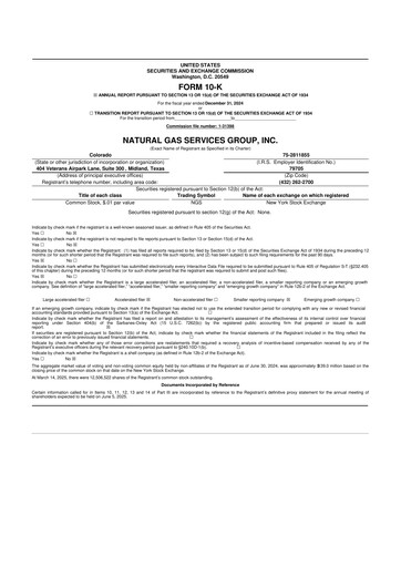 Miniature Natural Gas Services Group 10-K Rapport annuel 2024