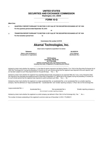 Thumbnail Akamai
 10-Q Quarterly Report FY2016 