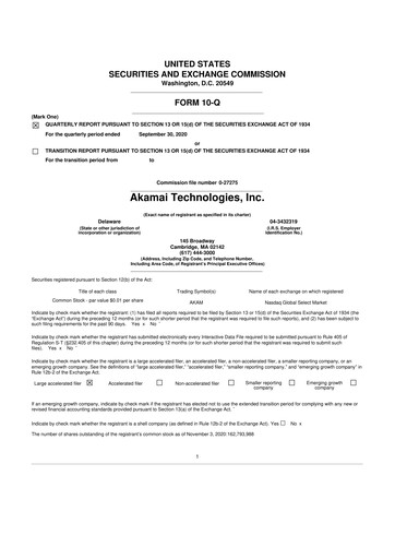 Thumbnail Akamai
 10-Q Quarterly Report FY2020 
