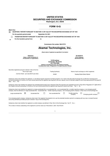 Thumbnail Akamai
 10-Q Quarterly Report FY2021 