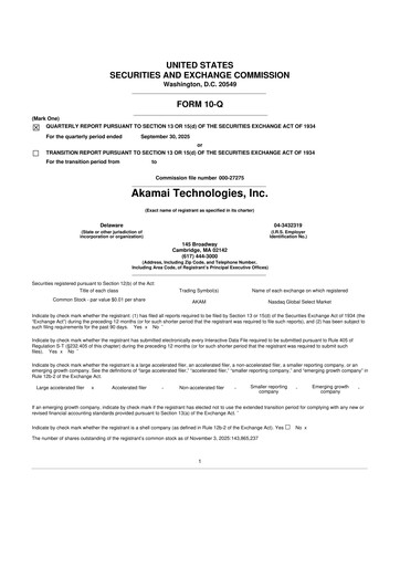 Thumbnail Akamai
 10-Q Quarterly Report FY2025 