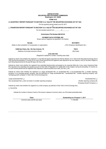 Vorschaubild Usio 10-Q Quartalsbericht 2017 