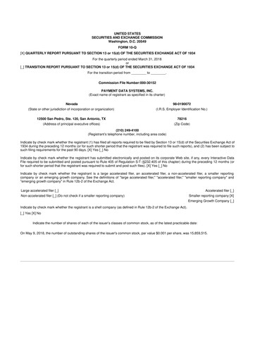 Vorschaubild Usio 10-Q Quartalsbericht 2018 