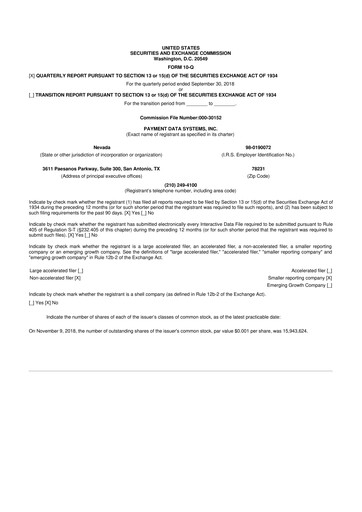Vorschaubild Usio 10-Q Quartalsbericht 2018 