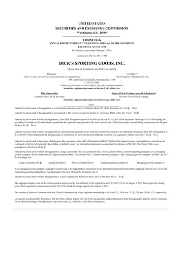 Thumbnail Dick's Sporting Goods
 10-K Annual Report 2018