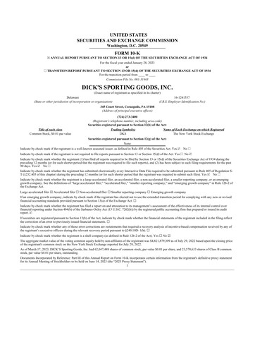 Thumbnail Dick's Sporting Goods
 10-K Annual Report 2022