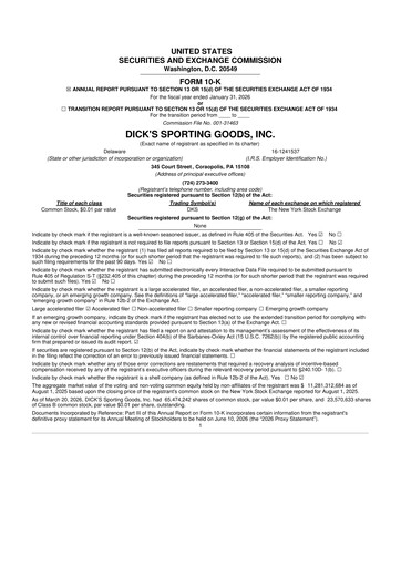 Thumbnail Dick's Sporting Goods
 10-K Annual Report 2025