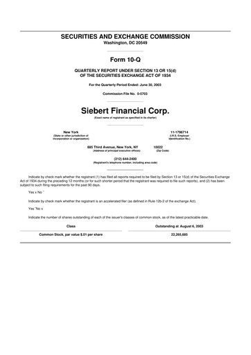 Thumbnail Siebert Financial 10-Q Quarterly Report FY 