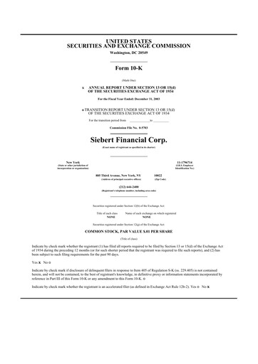 Thumbnail Siebert Financial 10-K Annual Report 
